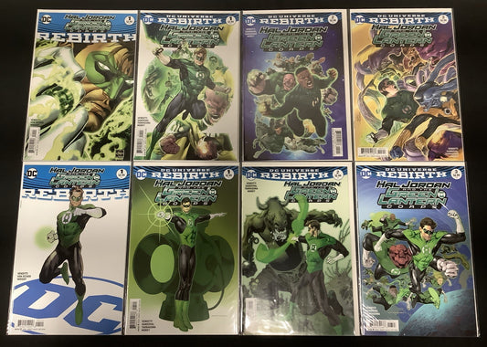Hal Jordan and the Green Lantern Corps #1-3 + Rebirth #1 Comic Lot, W/ Variants