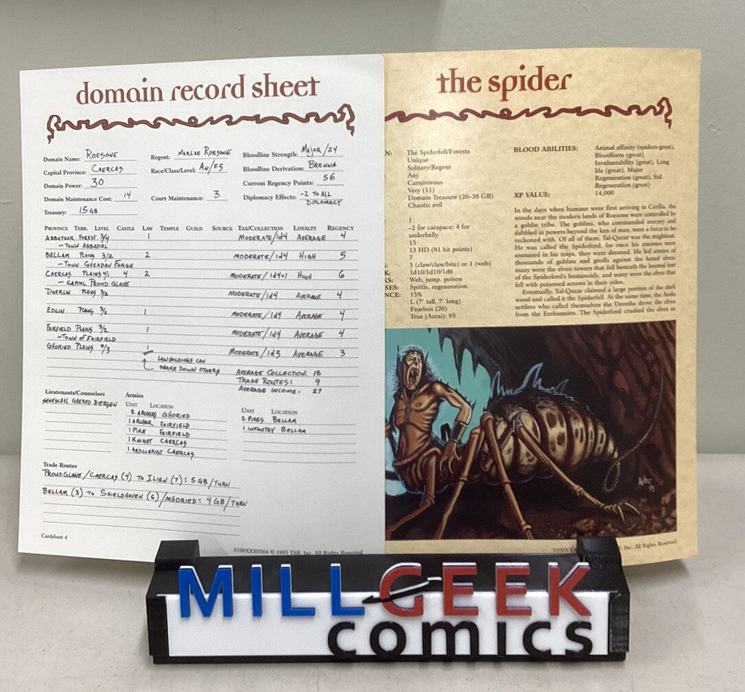AD&D Atlas of Cerilia - Birthright (Campaign Setting, Character Cards)