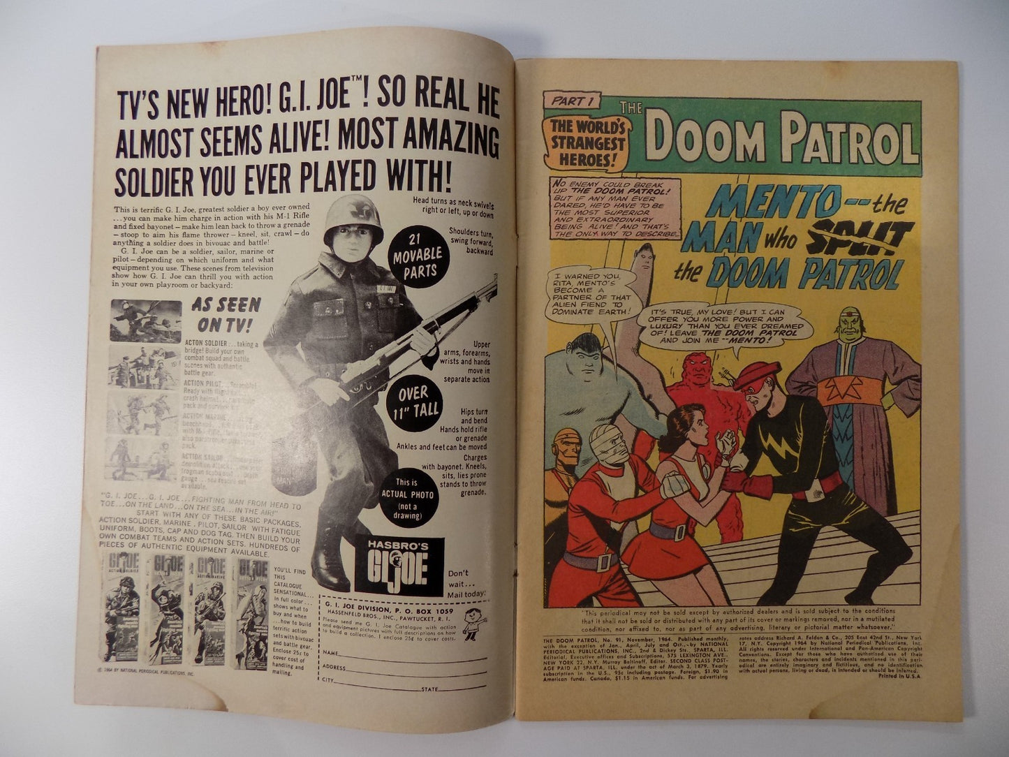 Doom Patrol #91 DC Comic Fine/Very Fine November 1964