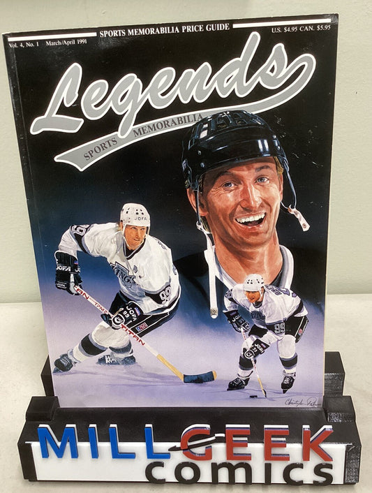 Legends Magazine-Wayne Gretzky Vol. 4 No. 1, March/April 1991 w/cards/postcards