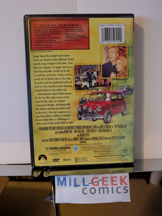 The Italian Job, Michael Caine (DVD 1969) Like New-JD