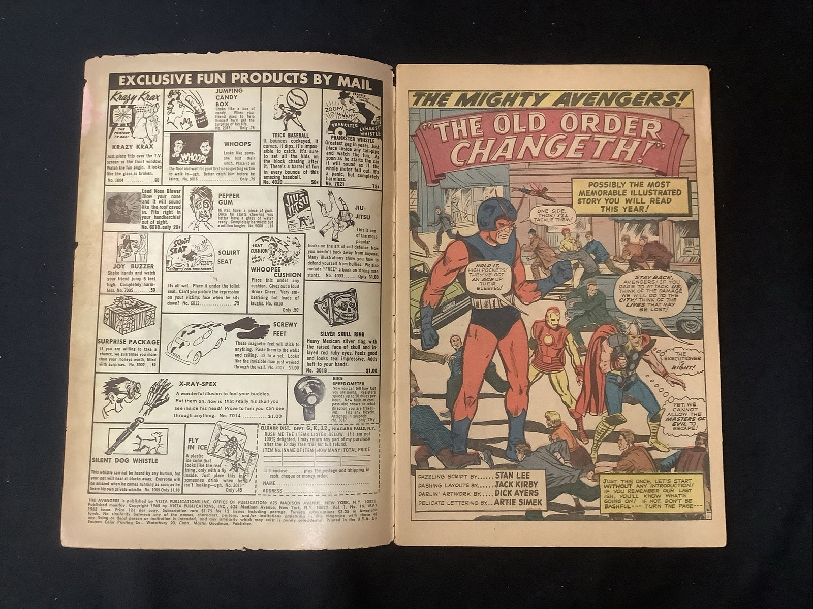 Avengers #16 (1965) G/VG (3.0) Jack Kirby/Stan Lee, Scarlet Witch, Quicksilver