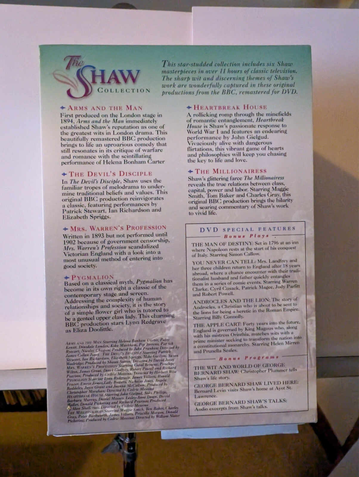 The Shaw Collection, 6 Disc Set (DVD 2005) Like New -JD