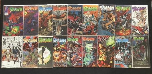 Spawn #1-18 Comic Lot, Image, 1st App Spawn & Angela, McFarlane, Marvel Rivals