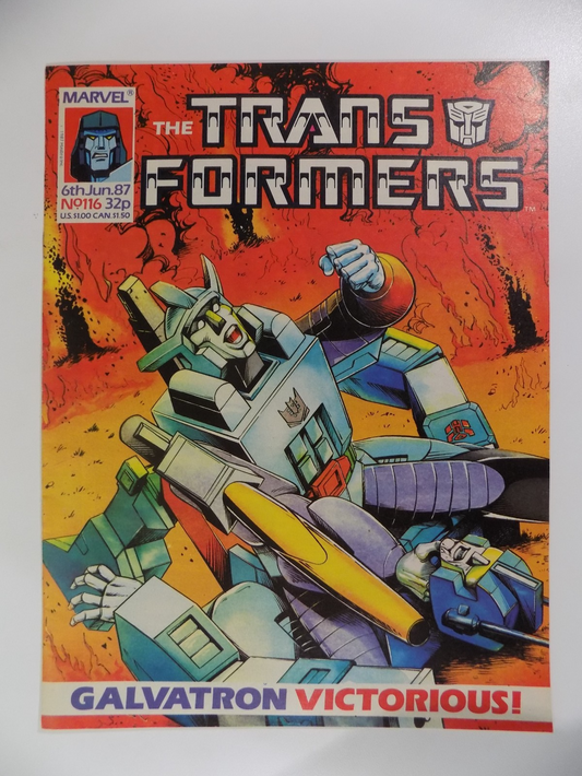Transformers #116 Marvel UK weekly Magazine Comic June 6th 1987 - Near Mint-