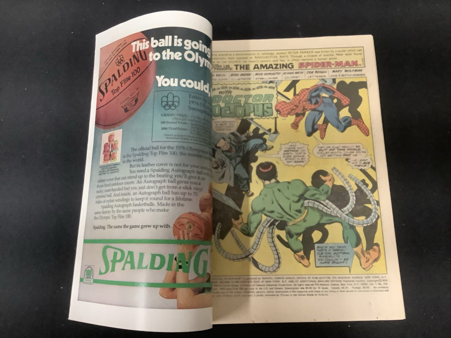 Amazing Spider-Man #159 (Marvel Comics August 1976) VF/NM (9.0) Len Wein