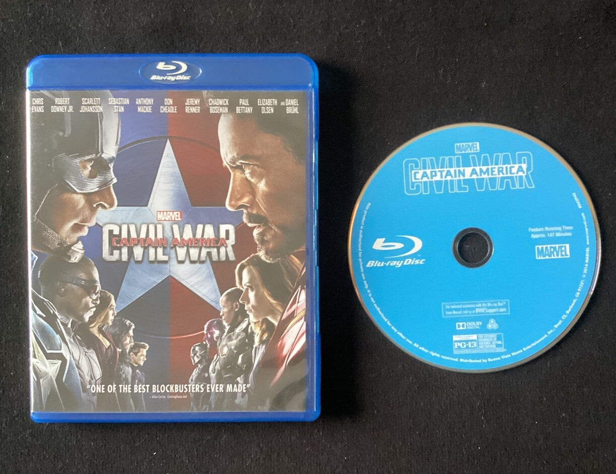 9 Blu-ray/DVD Marvel Movie Lot (Avengers Thor Civil War) -PS