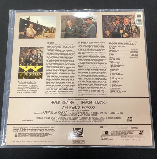Von Ryans Express, Laserdisc (Like New) -JD
