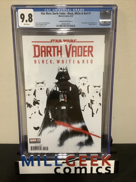 Star Wars: Darth Vader - Black, White & Red #1, CGC 9.8, Andrews Variant, 1:25