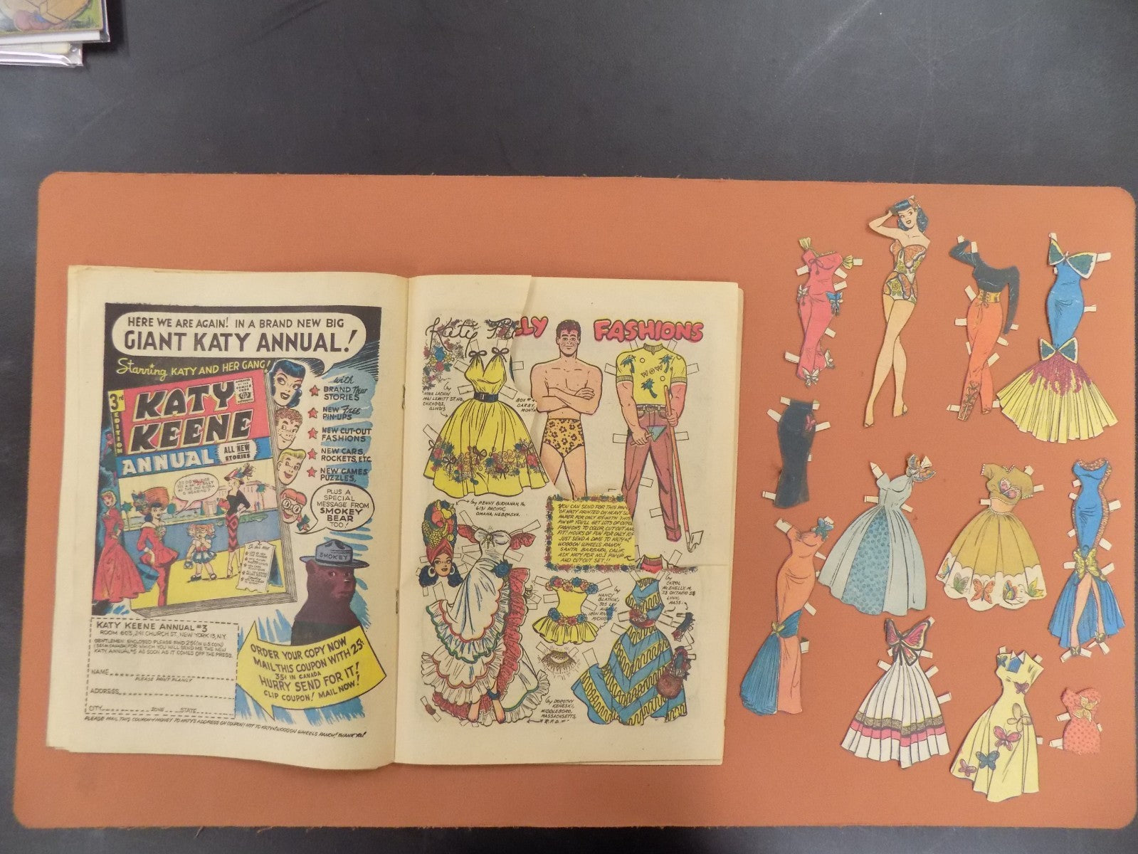 Katy Keene Lot includes #17 from 1954, Fashion Book #13, Pin-up Parade #2 + more