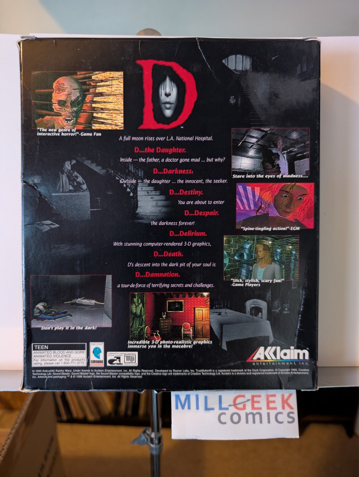 "D" (1995 PC) US Complete Big Box CD-ROM -JD