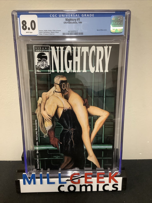 Nightcry #1 CGC Graded 8.0 White Pages, Ed McGuiness, Byron Hill Cover, 1994