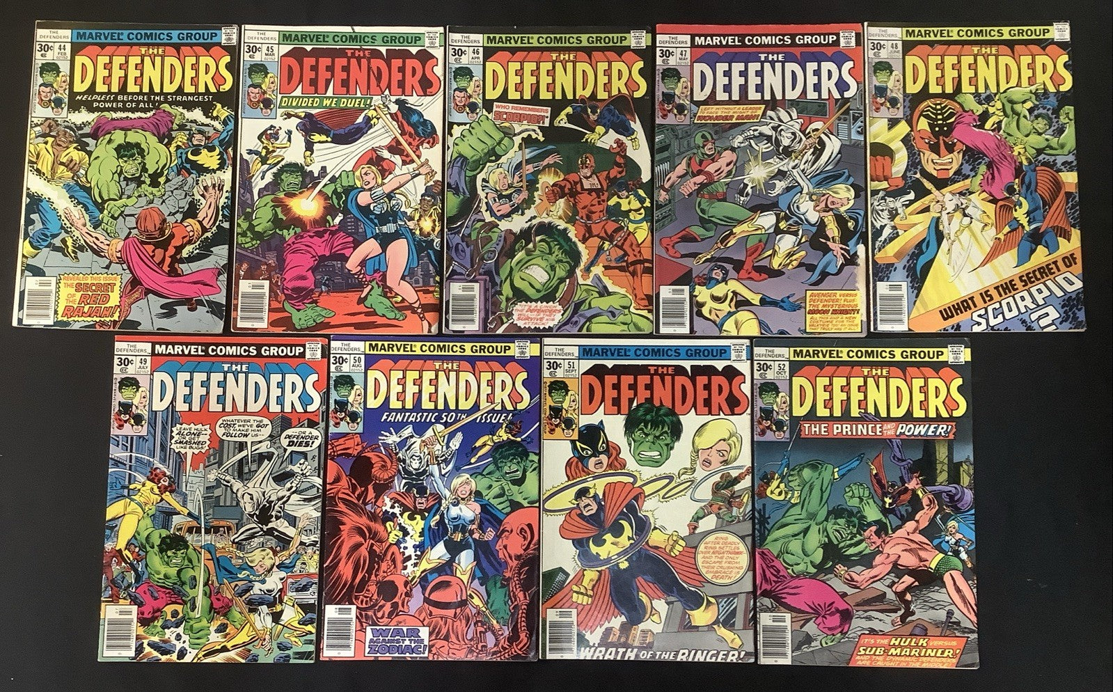The Defenders #44-52 Comic Lot, Marvel Comics, Keith Giffen, Reader Copies