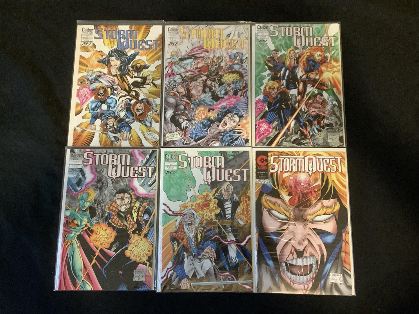 Stormquest #1-6 Complete Comic Set, Caliber Comics, Bierbaum/Land, 1994
