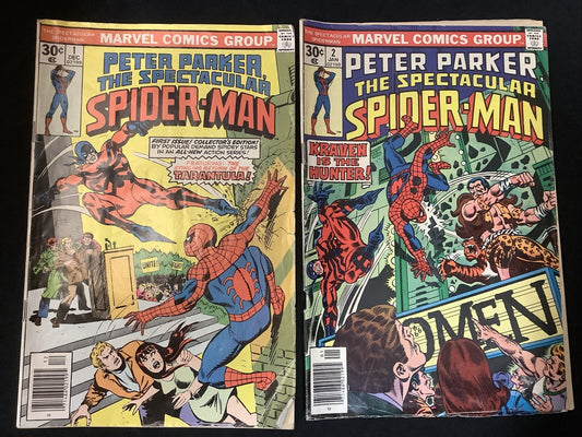 Spectacular Spider-Man #1-13 Comic Lot, 1st App White Tiger In Standard Comics