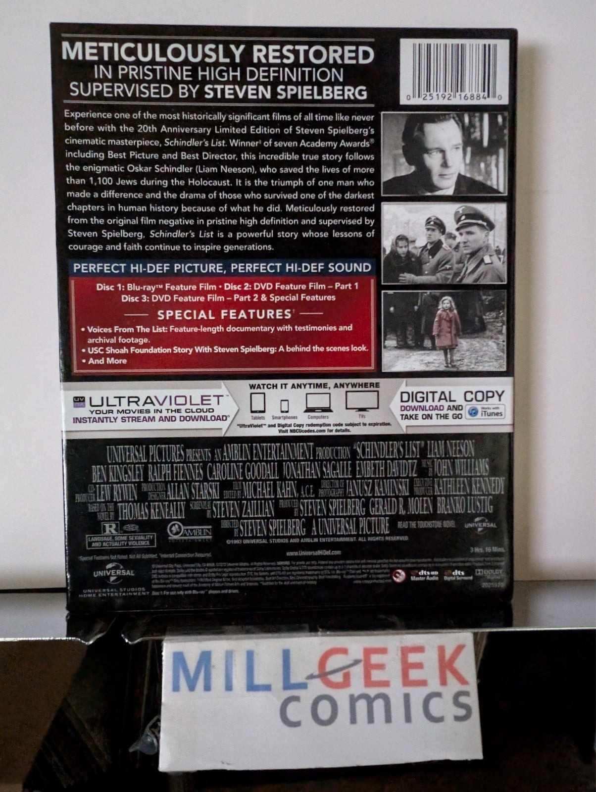 Schindler's List, 20th Anniversary Edition (Blu-Ray) Like New -JD