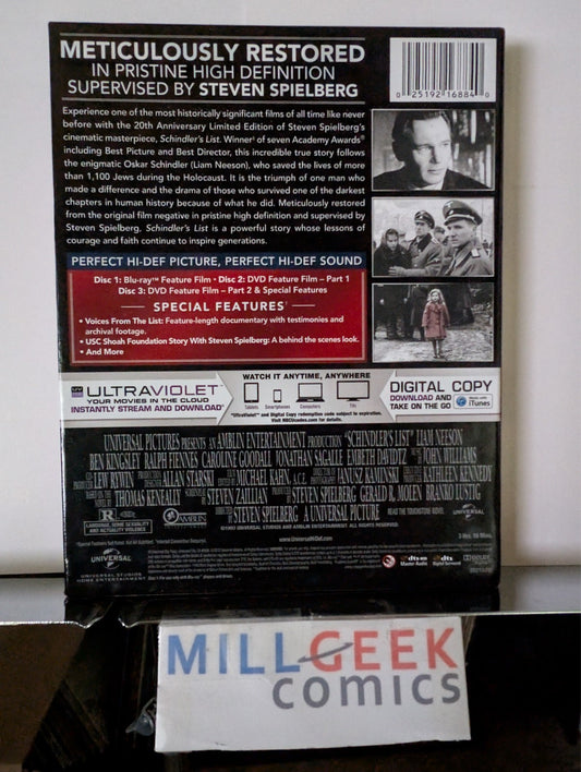 Schindler's List, 20th Anniversary Edition (Blu-Ray) Like New -JD