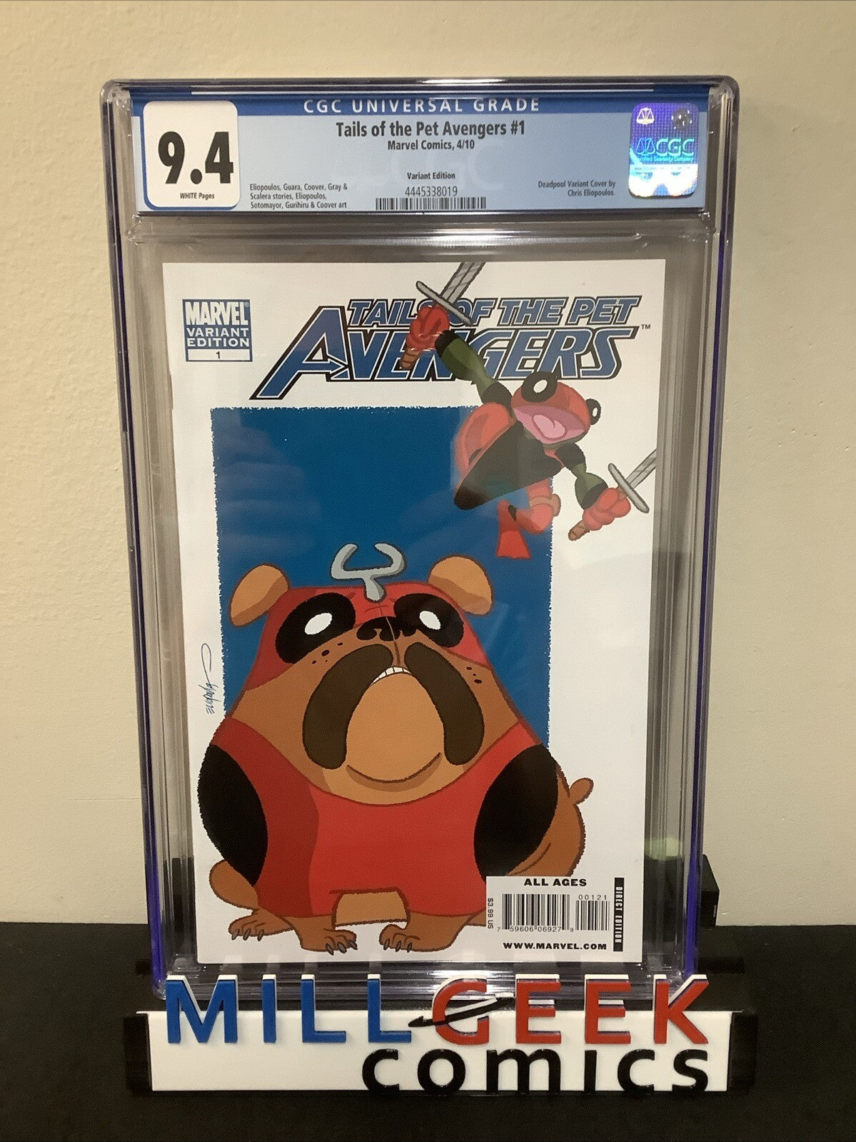 Tails of the Pet Avengers #1 (2010) CGC Graded 9.4 (NM) Deadpool Variant Cover