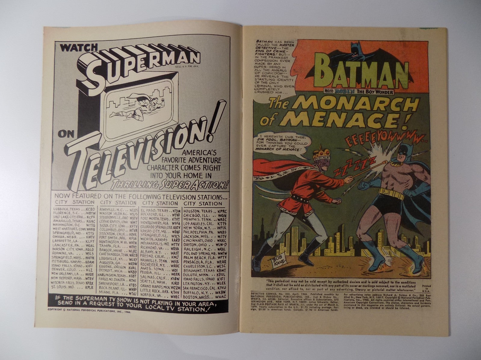 Detective #350 DC Comic Very Fine- April 1966