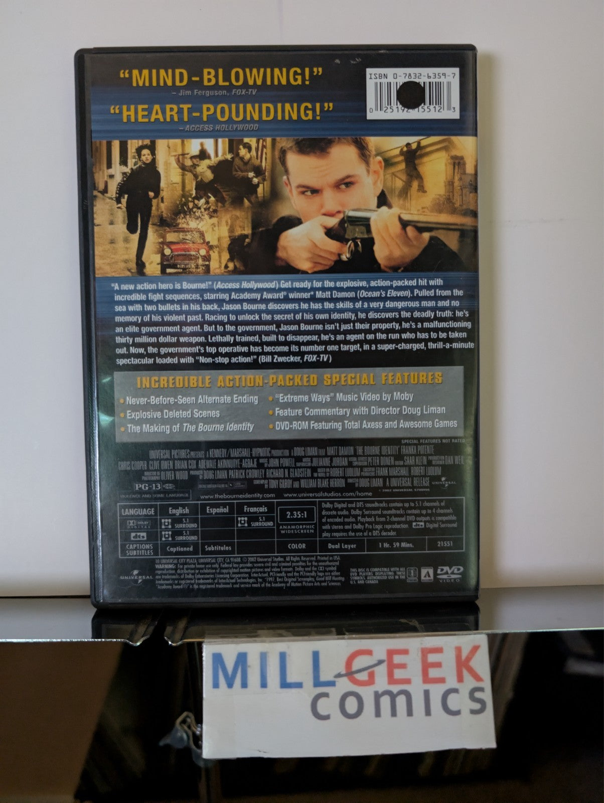 Phone Booth / The Bourne Identity, 2 Movie Set (DVD) Like New-JD