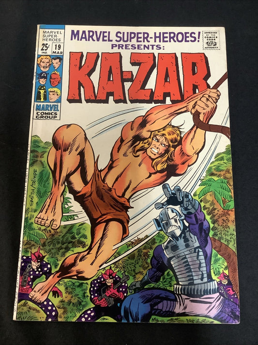 Marvel Super-Heroes #19 (Marvel March 1969) F/VF (7.0) Ka-Zar, Human Torch