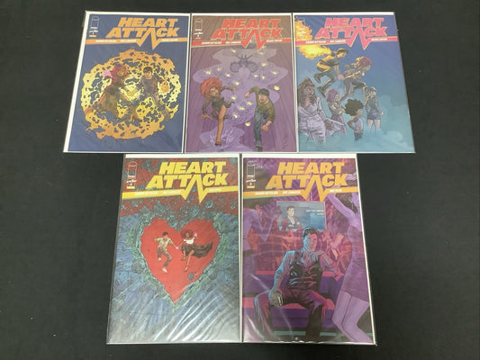 Heart Attack #1-5 Comic Lot, Image/Skybound, Shawn Kittelsen, TV Show Spec
