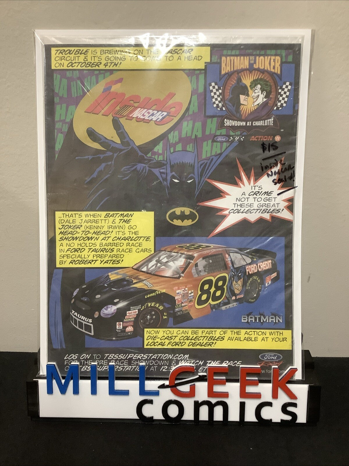 Batman vs Joker Showdown In Charlotte Inside NASCAR Magazine (1988) Polybagged