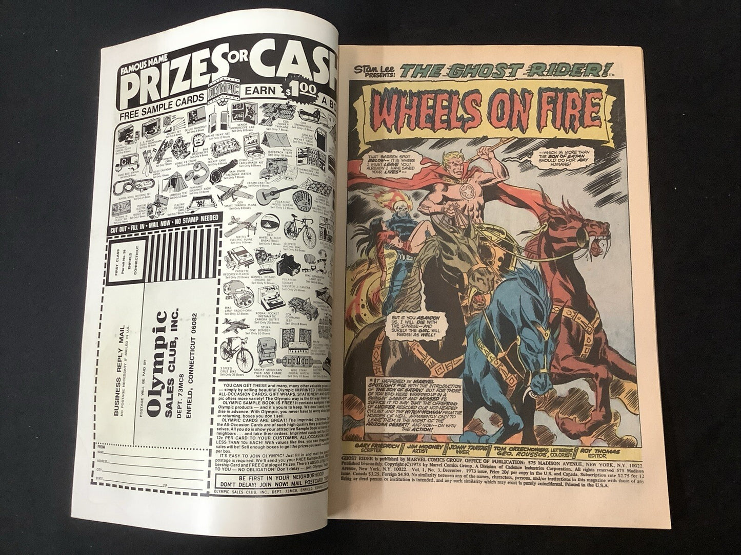 Ghost Rider #3 (Marvel Comics December 1973) VF (8.0) Gary Freidrich/Jim Mooney