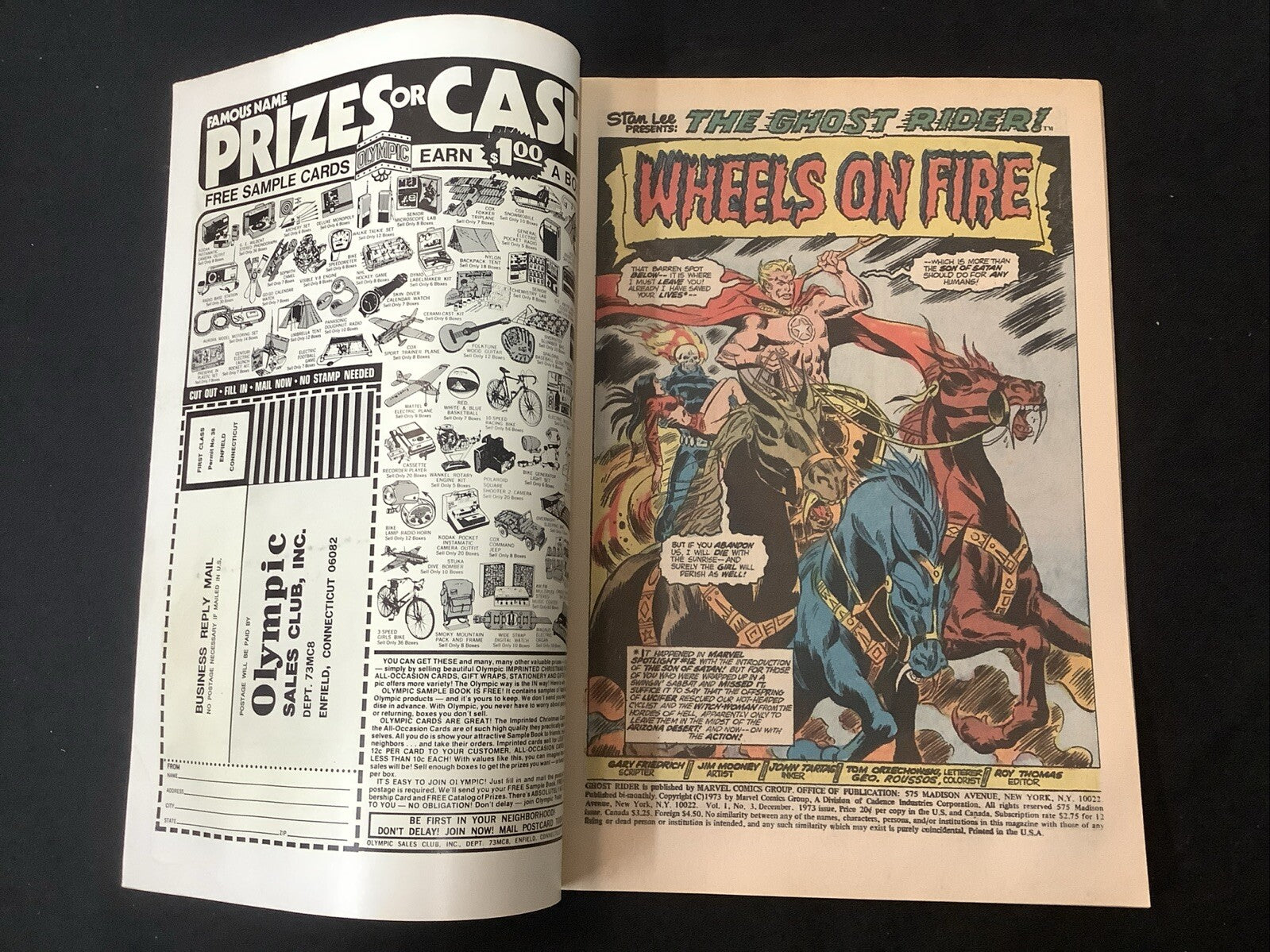 Ghost Rider #3 (Marvel Comics December 1973) VF (8.0) Gary Freidrich/Jim Mooney