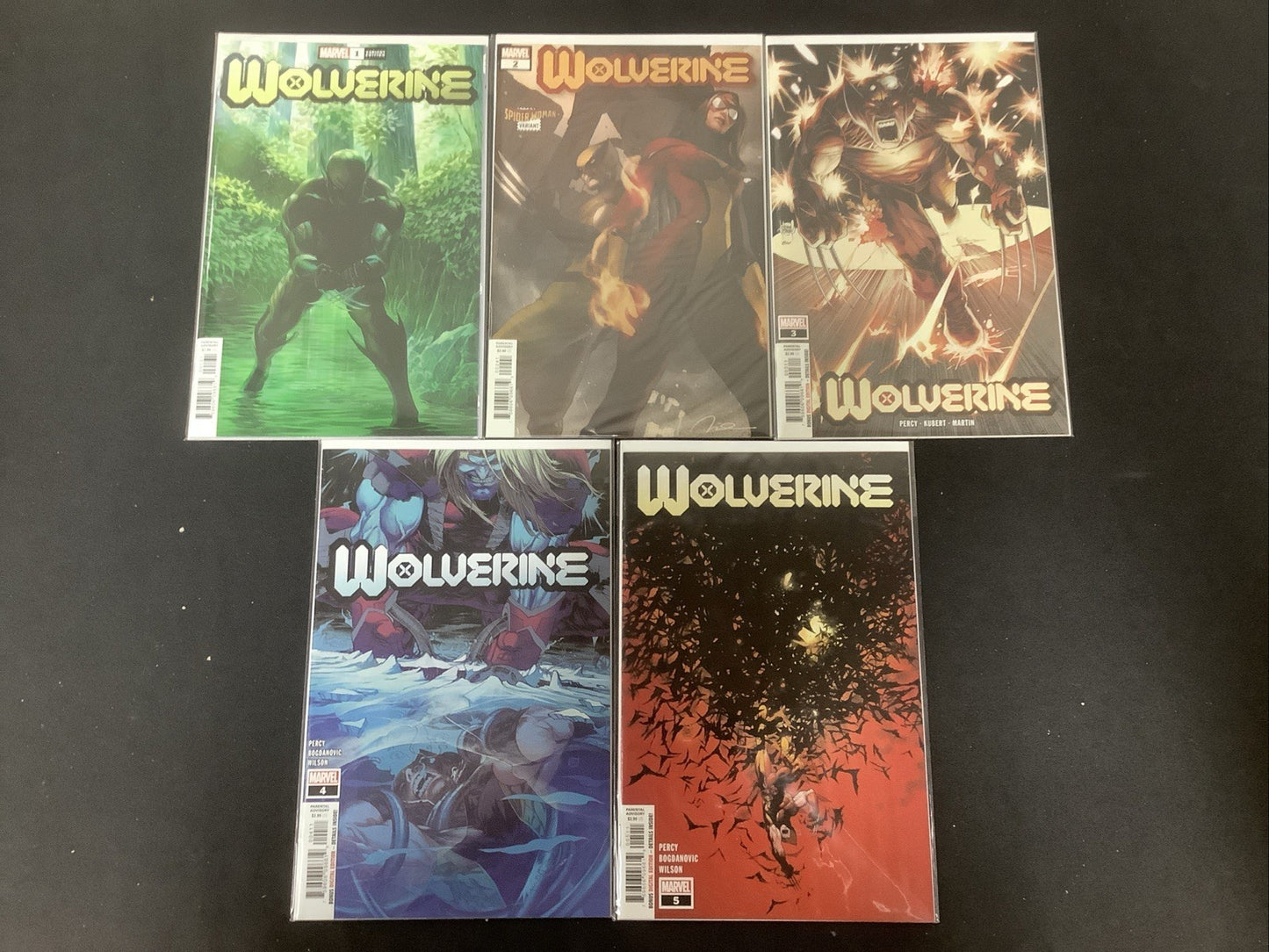 Wolverine #1-5 Comic Lot, Marvel, Benjamin Percy/Adam Kubert, Alex Ross Cover