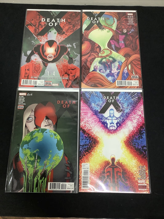 Death of X #1-4 Complete Set (4 Books) Marvel, Jeff Lemire Aaron Kuder, 2016