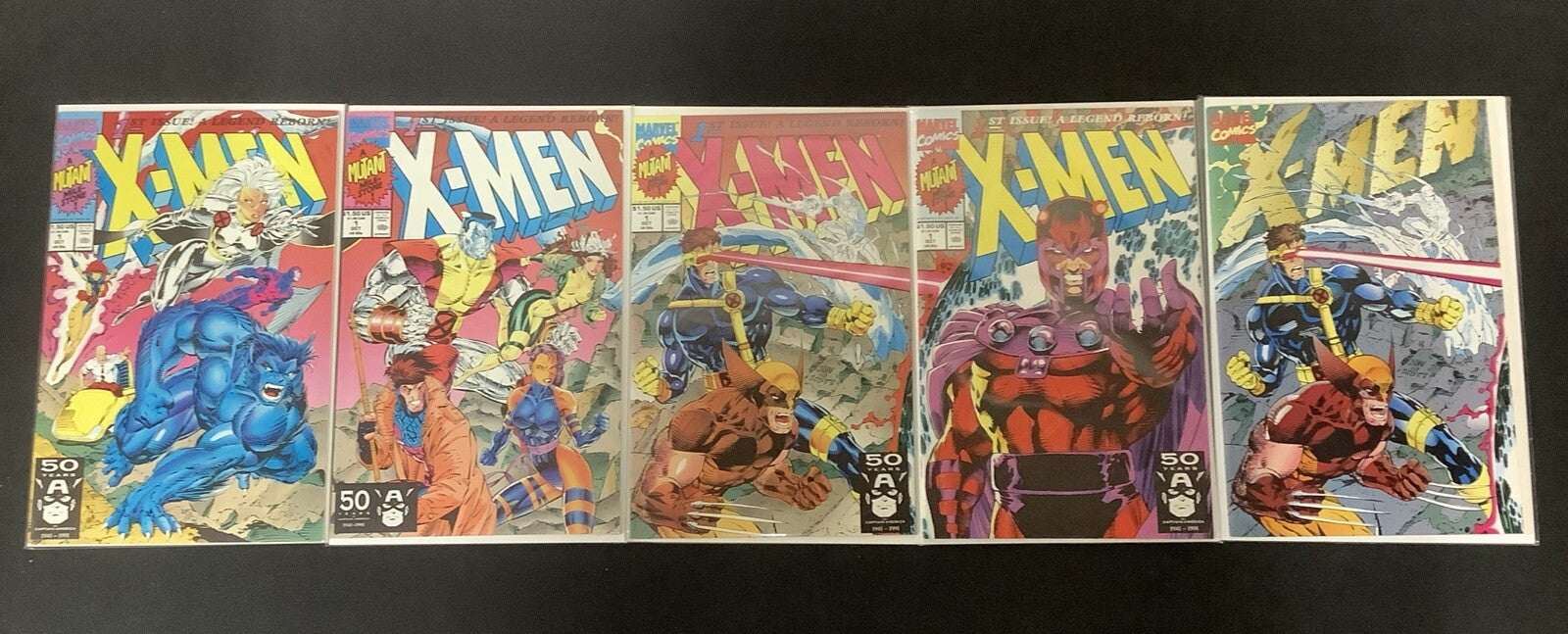 X-Men #1 Connecting Variant Set + Wrap-Around Cover, Jim Lee/Chris Claremont