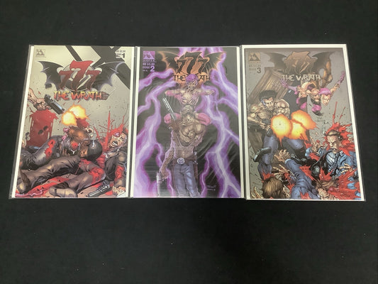 777: Wrath Comic #1-3 Comic Set, Avatar Press, Tim Vigil/David Quinn, 1998