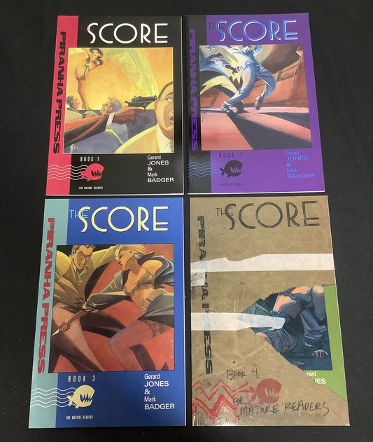 THE SCORE #1-4 (Piranha Press/Gerard Jones/Badger/0914117) Complete Set Lot of 4