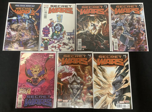 Secret Wars #0-5 + Little Doom Variant Comic Lot, 1st God Emperor Doom, 2015