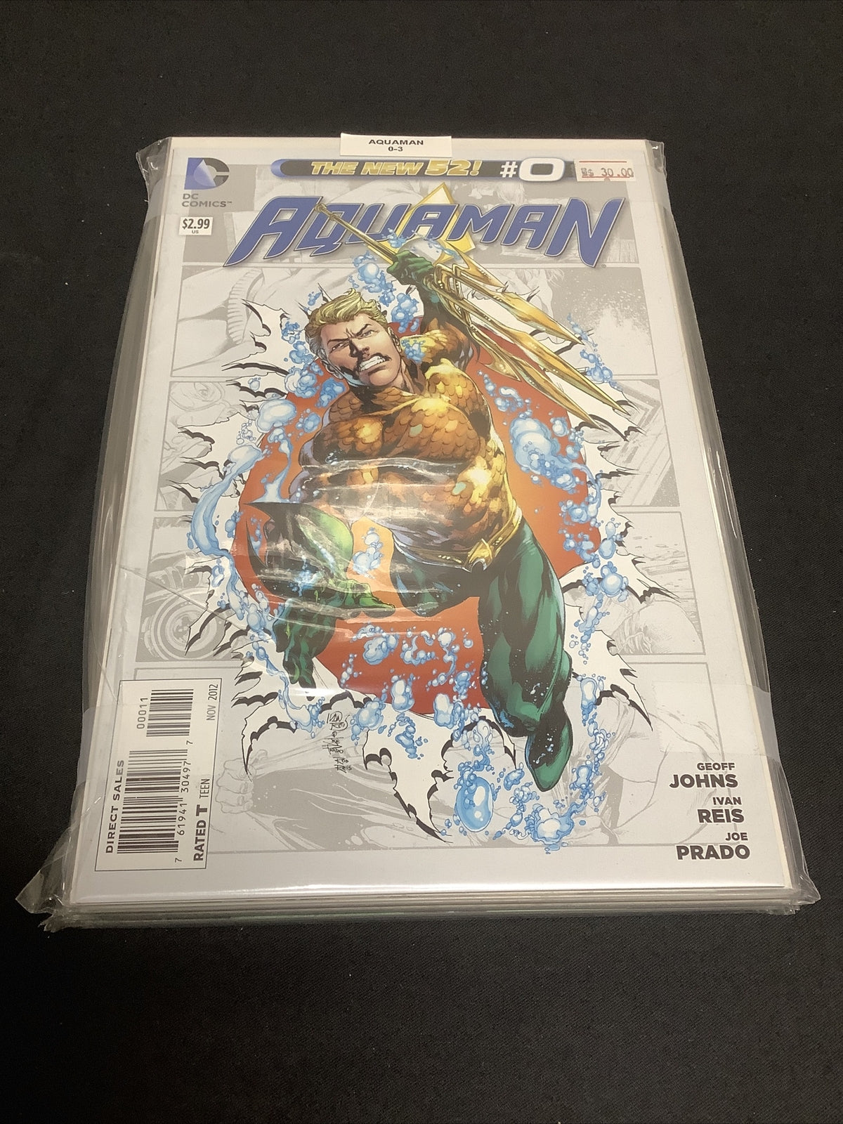 Aquaman #0-14 Comic Lot, DC Comics New 52, Geoff Johns Ivan Reis, 2011