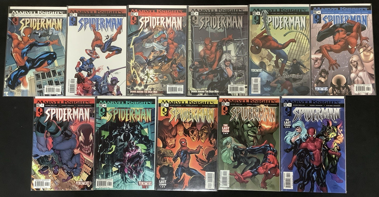 Marvel Knights Spider-Man #1-11 Comic Lot, Marvel, Mark Millar/Terry Dodson