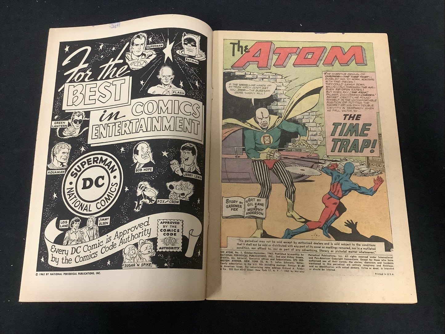 The Atom #3 (DC Comics October-November 1962) F- (5.5) Gardner Fox/Gil Kane