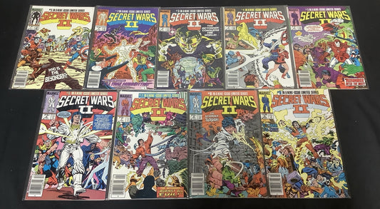 Secret Wars II #1-9 Complete Set, 1st Beyonder In Human Form, Newsstand Covers