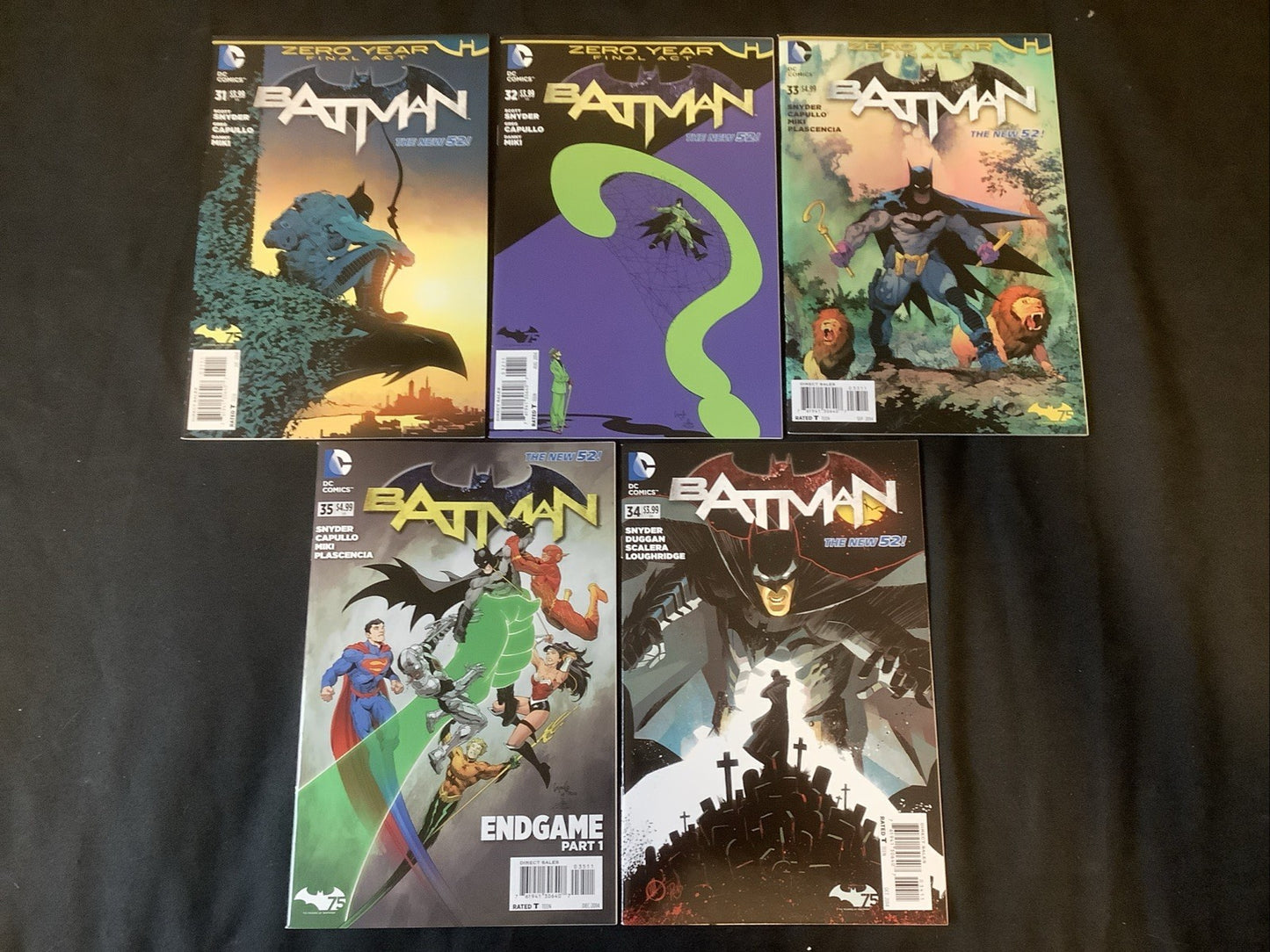 Batman #31-35 Comic Lot, DC Comics, New 52, Scott Snyder/Greg Capullo, 2014