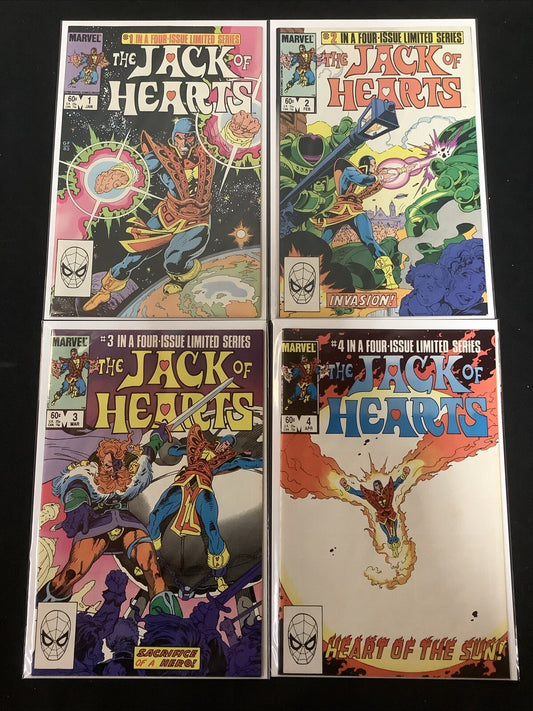 Jack of Hearts #1-4 Complete Comic Set, Marvel, Bill Mantlo/George Freeman, 1984