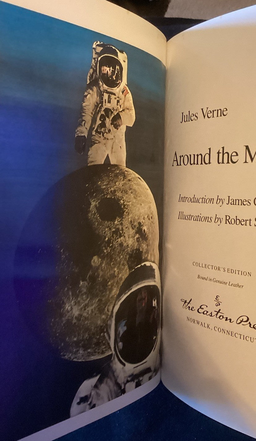 Around The Moon, Jules Verne, Easton Press Collector's Edition, 1988, Leather JD