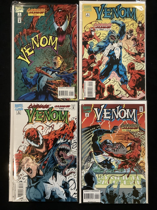 Venom: Carnage Unleashed #1-4 Complete Comic Set, Marvel Comics, Hama/Wildman