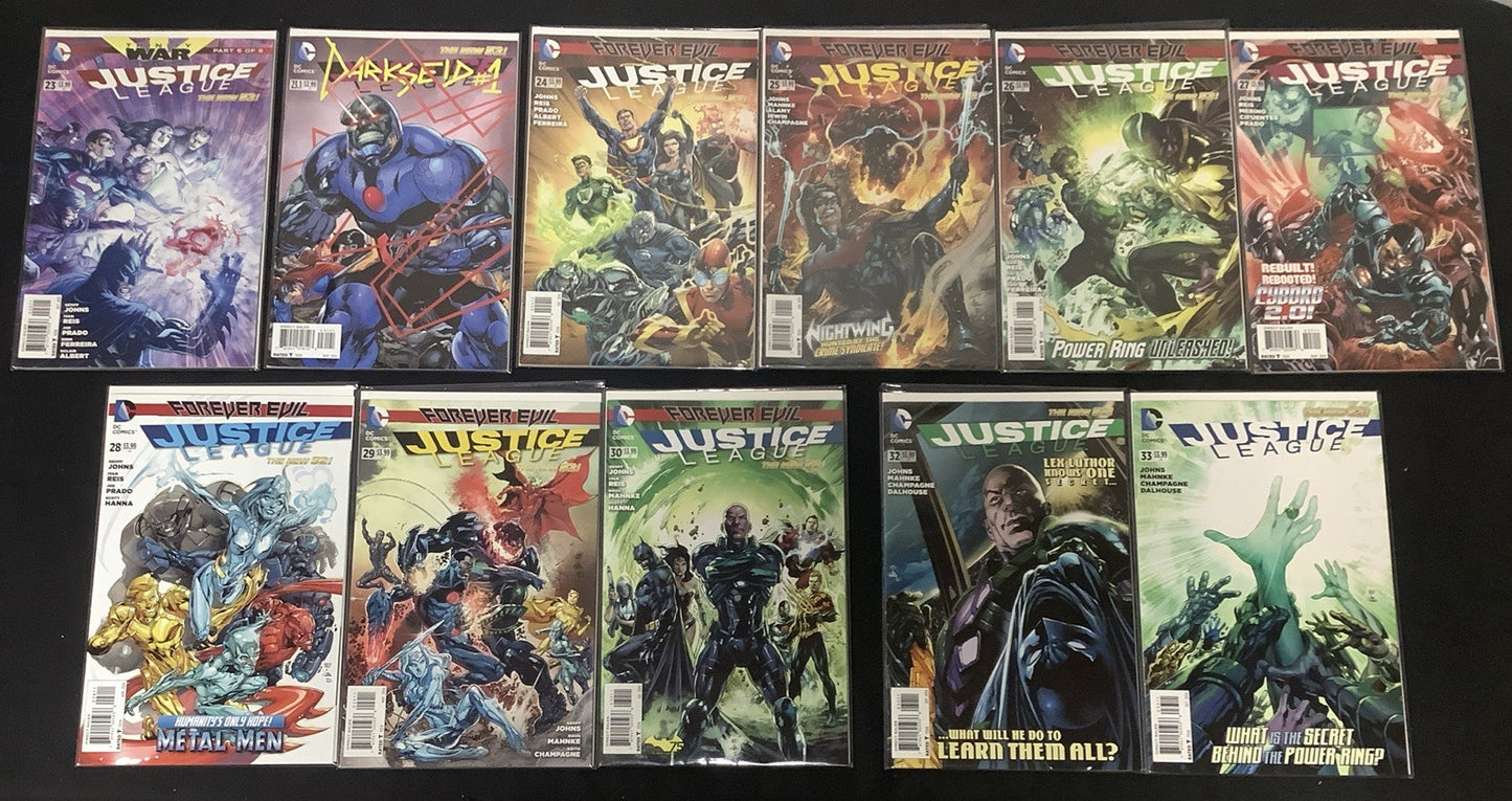 Justice League #23-33 + #23.1 (MISSING #31) Comic Lot, 1st App Of Jessica Cruz