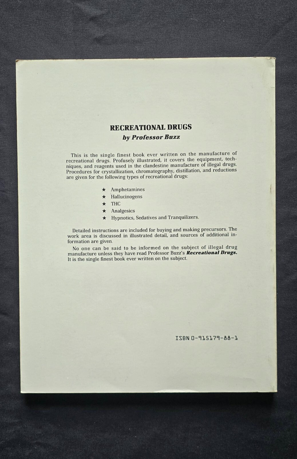 Recreational Drugs by Professor Buzz (1989, PC) - Educational Reference - JD