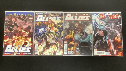 Young Allies #1-4 Comic Lot, Marvel Comics, McKeever, Firestar, Arana, 2010