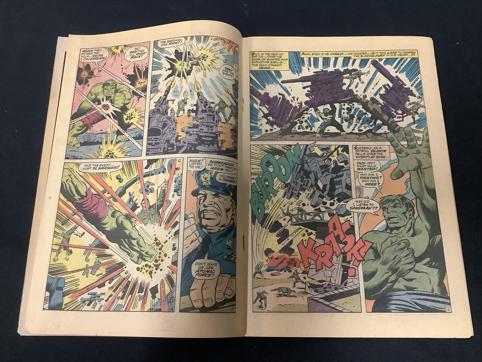 The Incredible Hulk #113 (Marvel Comics March 1969) Fine+ (6.5) Vs. Sandman