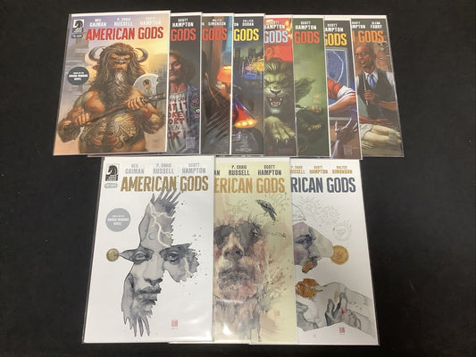 American Gods #1-8 + #1-3 Variants Comic Lot, Dark Horse, David Mack Neil Gaiman