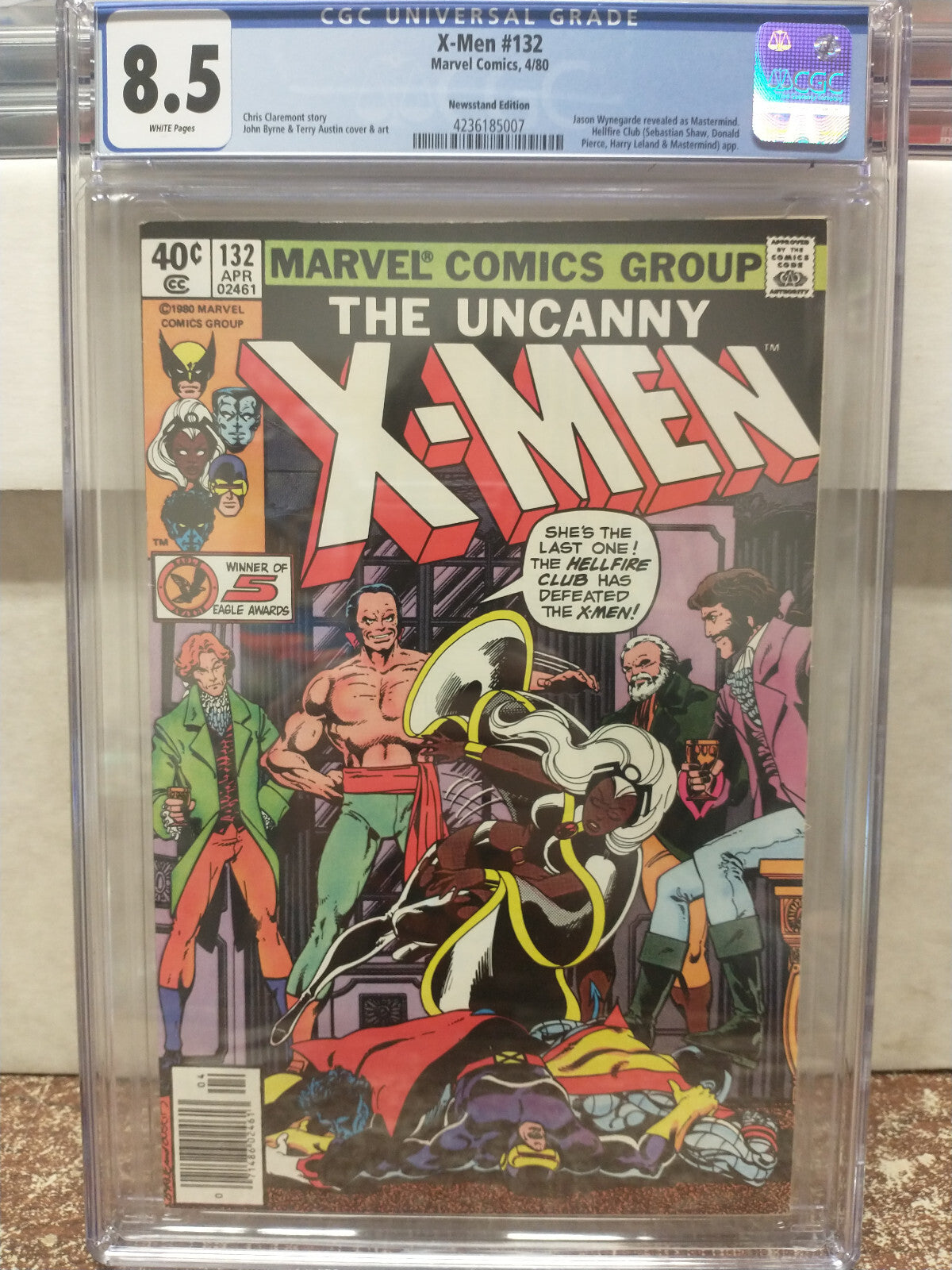 X-MEN #132 1st Jean Grey as BLACK QUEEN Joins HELLFIRE 1980 1st SAGE TV CGC 8.5