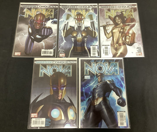 Nova #4-8 Comic Lot, 1st Appearance Cosmo The Dog (Marvel, January 2008)